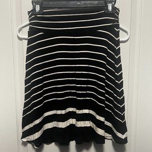 Black and White Striped Skirt